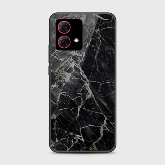 Motorola Moto G84 Cover - Black Marble Series - HQ Ultra Shine Premium Infinity Glass Soft Silicon Borders Case