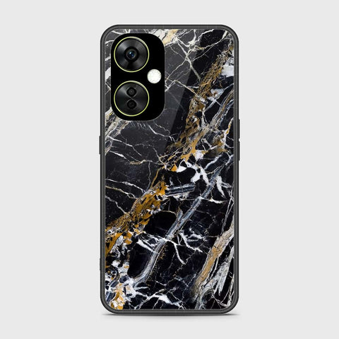 OnePlus Nord CE 3 Cover- Black Marble Series - HQ Ultra Shine Premium Infinity Glass Soft Silicon Borders Case