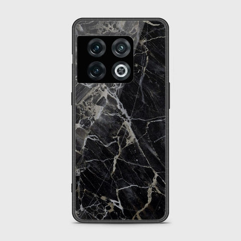 OnePlus 10 Pro Cover- Black Marble Series - HQ Ultra Shine Premium Infinity Glass Soft Silicon Borders Case (Fast Delivery)