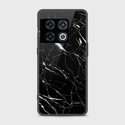 OnePlus 10 Pro Cover- Black Marble Series - HQ Ultra Shine Premium Infinity Glass Soft Silicon Borders Case (Fast Delivery)