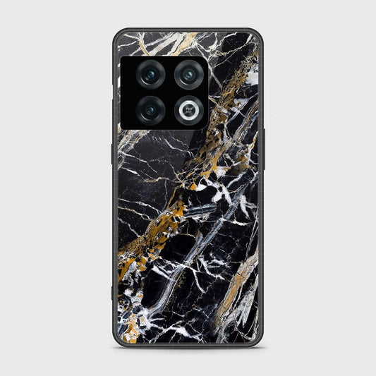 OnePlus 10 Pro Cover- Black Marble Series - HQ Ultra Shine Premium Infinity Glass Soft Silicon Borders Case (Fast Delivery)