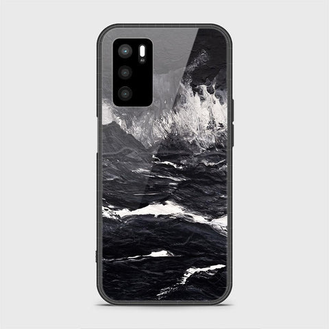 Oppo A54 4G Cover- Black Marble Series - D37 - HQ Ultra Shine Premium Infinity Glass Soft Silicon Borders Case ( Fast Delivery )