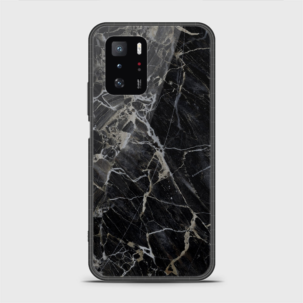 Xiaomi Poco X3 GT Cover - Black Marble Series - HQ Ultra Shine Premium Infinity Glass Soft Silicon Borders Casee (Fast Delivery)