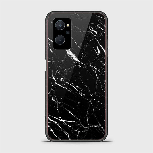 Realme 9i Cover - Black Marble Series - HQ Ultra Shine Premium Infinity Glass Soft Silicon Borders Case (Fast Delivery)