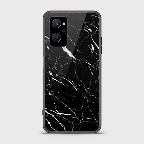 Realme 9i Cover - Black Marble Series - HQ Ultra Shine Premium Infinity Glass Soft Silicon Borders Case (Fast Delivery)