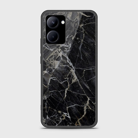 Realme C33 Cover- Black Marble Series - HQ Ultra Shine Premium Infinity Glass Soft Silicon Borders Case (Fast Delivery)
