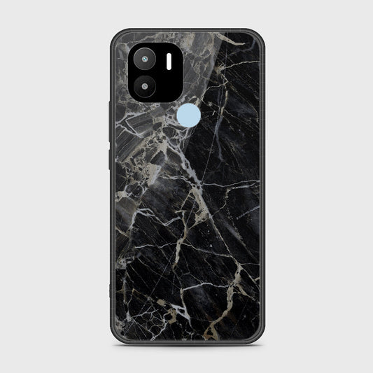 Xiaomi Redmi A1 Plus Cover- Black Marble Series - HQ Ultra Shine Premium Infinity Glass Soft Silicon Borders Case (Fast Delivery)