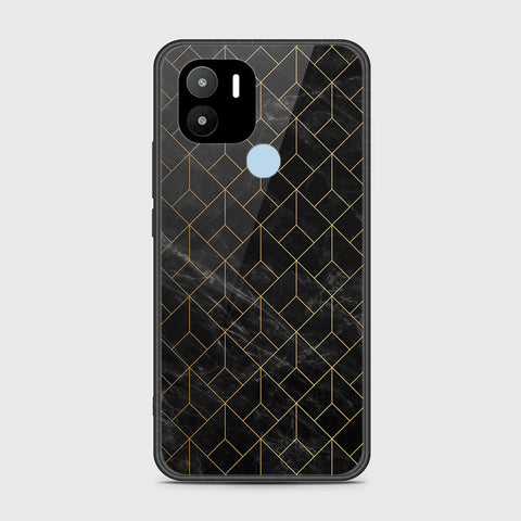 Xiaomi Redmi A1 Plus Cover- Black Marble Series - HQ Ultra Shine Premium Infinity Glass Soft Silicon Borders Case (Fast Delivery)