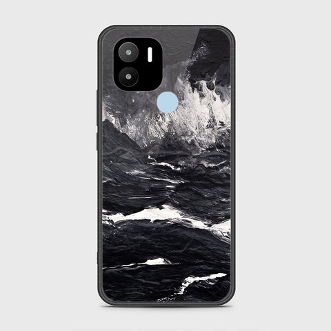 Xiaomi Redmi A1 Plus Cover- Black Marble Series - HQ Ultra Shine Premium Infinity Glass Soft Silicon Borders Case (Fast Delivery)