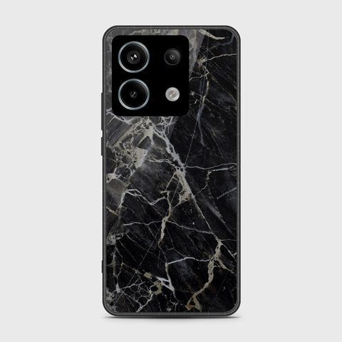 Xiaomi Redmi Note 13 Pro 4G Cover- Black Marble Series - HQ Ultra Shine Premium Infinity Glass Soft Silicon Borders Case (Fasty Delivery)