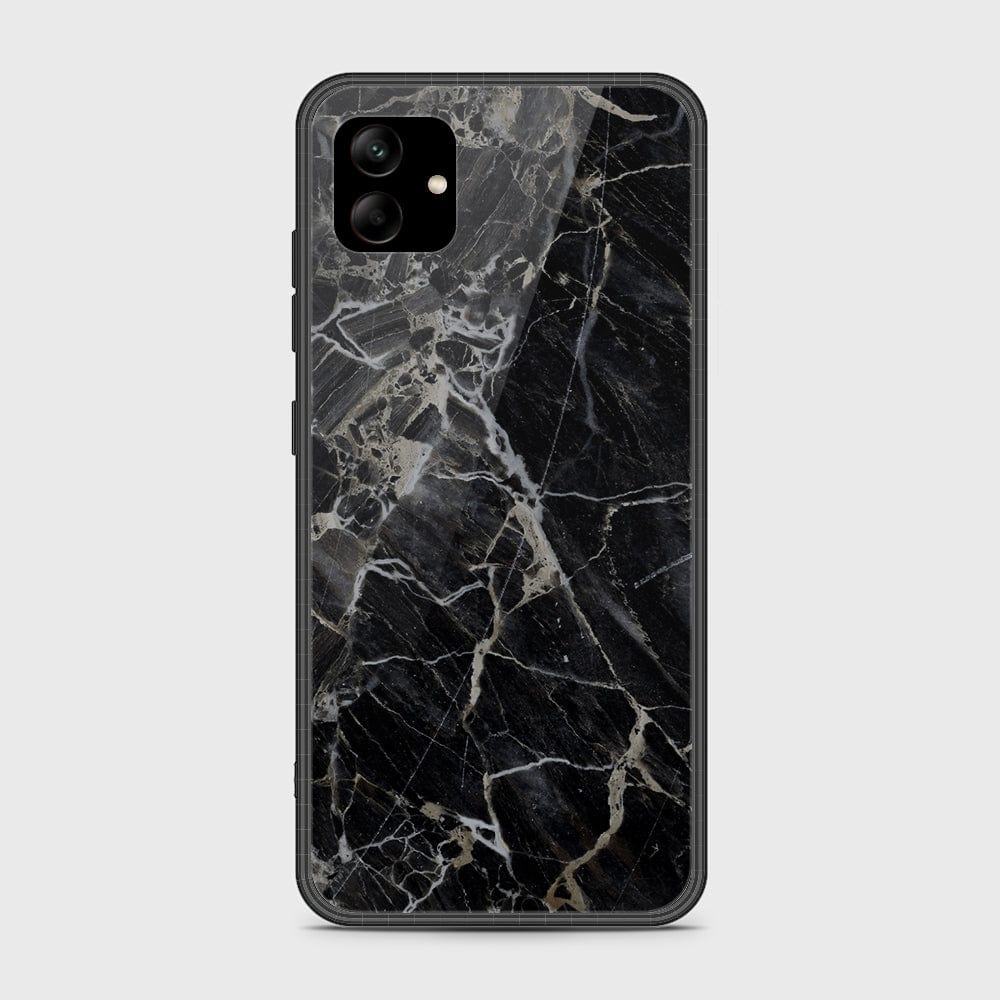 Samsung Galaxy A04 Cover- Black Marble Series - D27 - HQ Ultra Shine Premium Infinity Glass Soft Silicon Borders Case ( Fast Delivery )