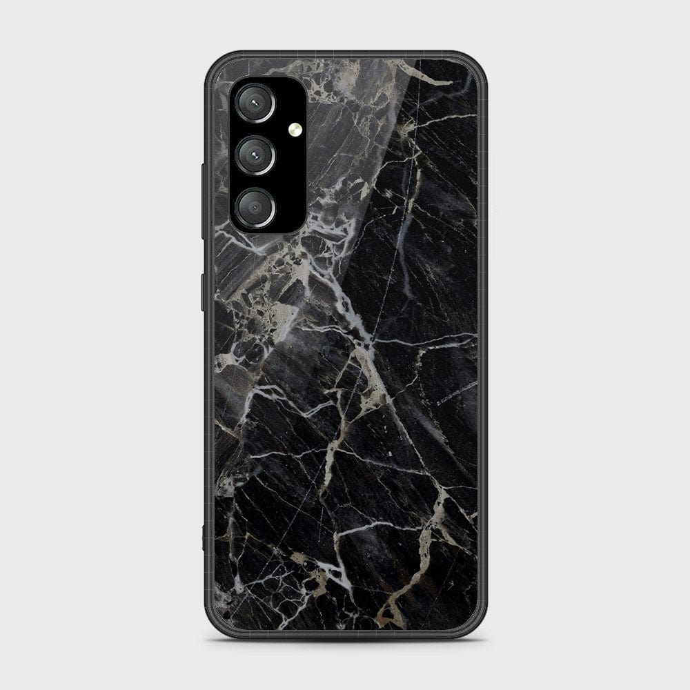 Samsung Galaxy A24 4G Cover- Black Marble Series - HQ Ultra Shine Premium Infinity Glass Soft Silicon Borders Case (Fast Delivery)