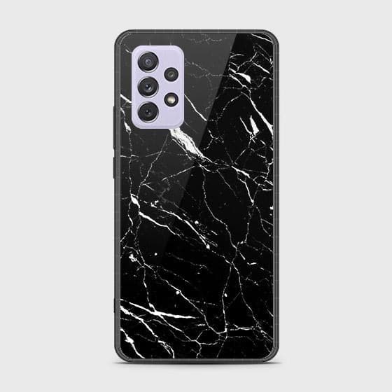 Samsung Galaxy A72 Cover - Black Marble Series - D28 - HQ Ultra Shine Premium Infinity Glass Soft Silicon Borders Case ( Fast Delivery )