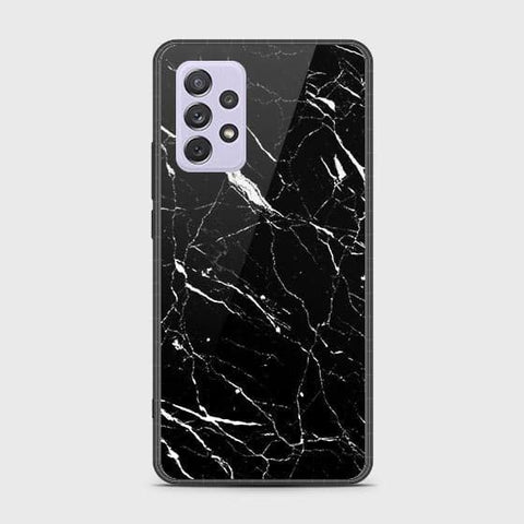 Samsung Galaxy A72 Cover - Black Marble Series - D28 - HQ Ultra Shine Premium Infinity Glass Soft Silicon Borders Case ( Fast Delivery )