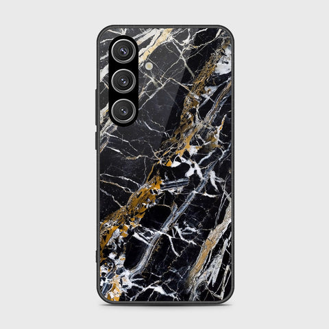 Samsung Galaxy S25 FE Cover- Black Marble Series - HQ Ultra Shine Premium Infinity Glass Soft Silicon Borders Case