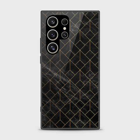 Samsung Galaxy S24 Ultra Cover- Black Marble Series - HQ Ultra Shine Premium Infinity Glass Soft Silicon Borders Case (Fast Delivery) (SU)