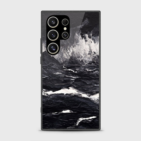 Samsung Galaxy S24 Ultra Cover- Black Marble Series - HQ Ultra Shine Premium Infinity Glass Soft Silicon Borders Case (Fast Delivery)