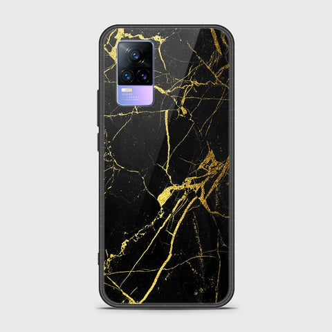 Vivo V21e Cover - Black Marble Series - HQ Ultra Shine Premium Infinity Glass Soft Silicon Borders Casee (Fast Delivery)