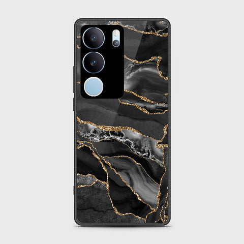 Vivo V29 Cover- Black Marble Series - HQ Premium Shine Durable Shatterproof Case