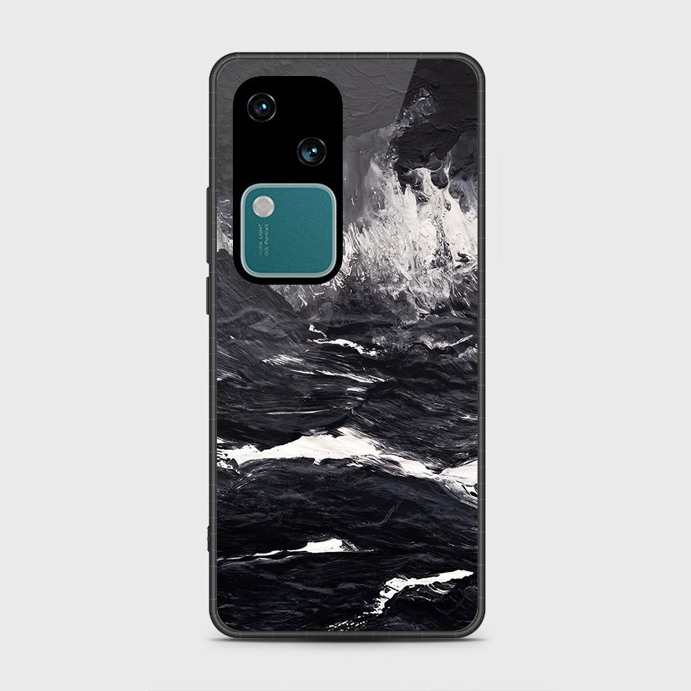 Vivo V30 Cover- Black Marble Series - HQ Premium Shine Durable Shatterproof Case (Fast Delivery)