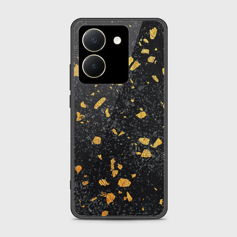 Vivo Y27s Cover- Black Marble Series - HQ Ultra Shine Premium Infinity Glass Soft Silicon Borders Case (Fast Delivery)