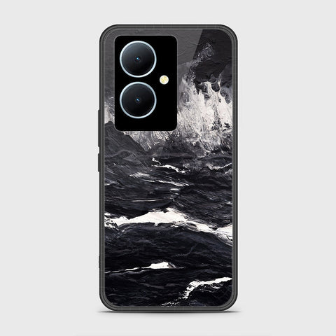 Vivo Y78 Cover- Black Marble Series - HQ Ultra Shine Premium Infinity Glass Soft Silicon Borders Case