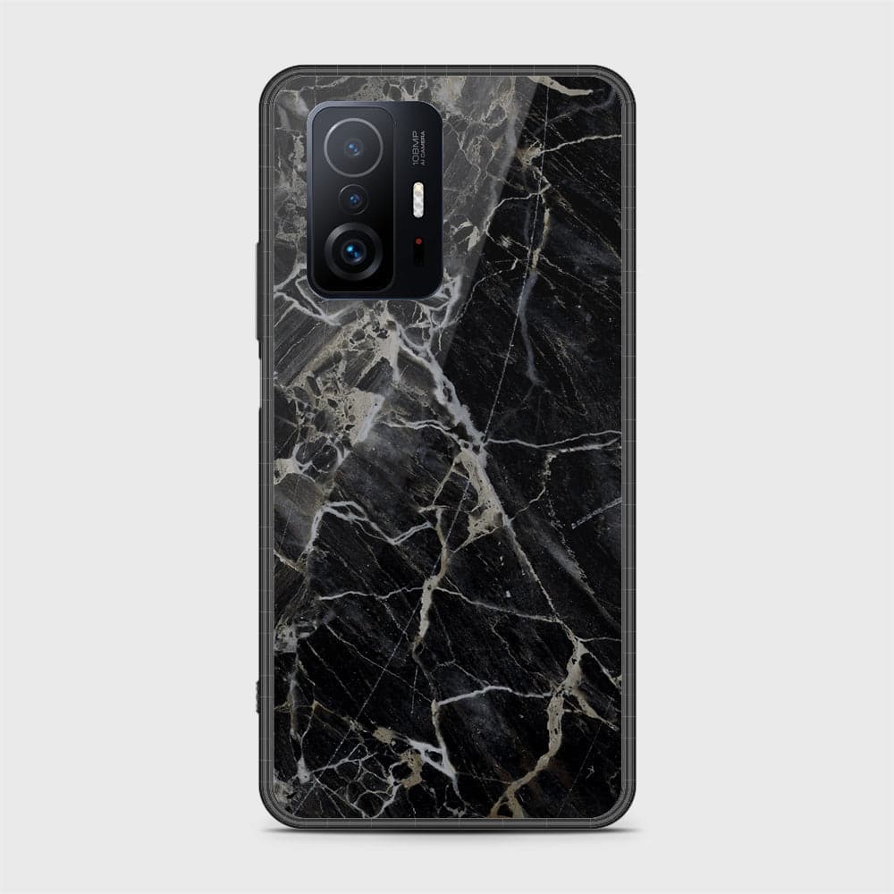 Xiaomi 11T Pro Cover- Black Marble Series - D102 A - HQ Ultra Shine Premium Infinity Glass Soft Silicon Borders Case ( Fast Delivery )