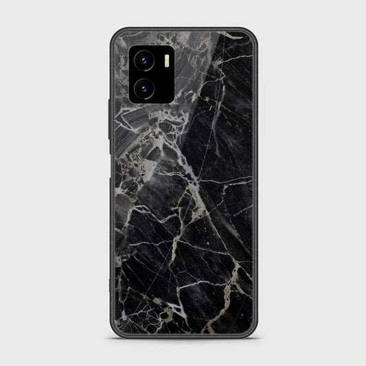 Vivo Y15c Cover - Black Marble Series - HQ Ultra Shine Premium Infinity Glass Soft Silicon Borders Case (Fast Delivery)