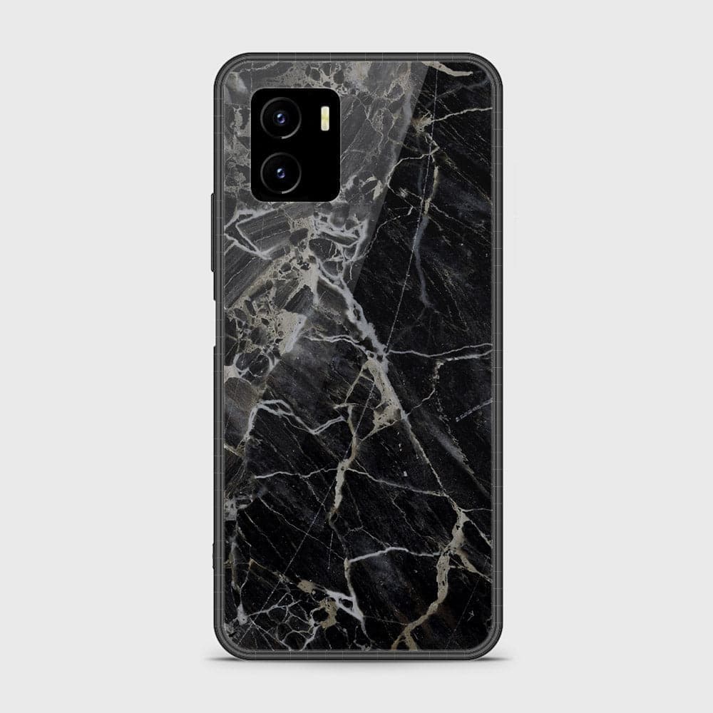 Vivo Y01 Cover - Black Marble Series - HQ Ultra Shine Premium Infinity Glass Soft Silicon Borders Case (Fast Delivery)