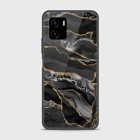 Vivo Y01 Cover - Black Marble Series - HQ Ultra Shine Premium Infinity Glass Soft Silicon Borders Case (Fast Delivery)