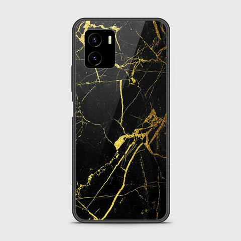 Vivo Y01 Cover - Black Marble Series - HQ Ultra Shine Premium Infinity Glass Soft Silicon Borders Case (Fast Delivery)