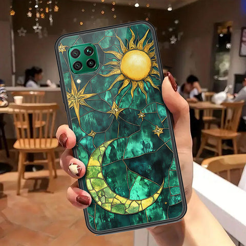 Huawei Nova 7i Cover - Celestial Starry Universe Series - HQ Ultra Shine Premium Infinity Glass Soft Silicon Borders Case