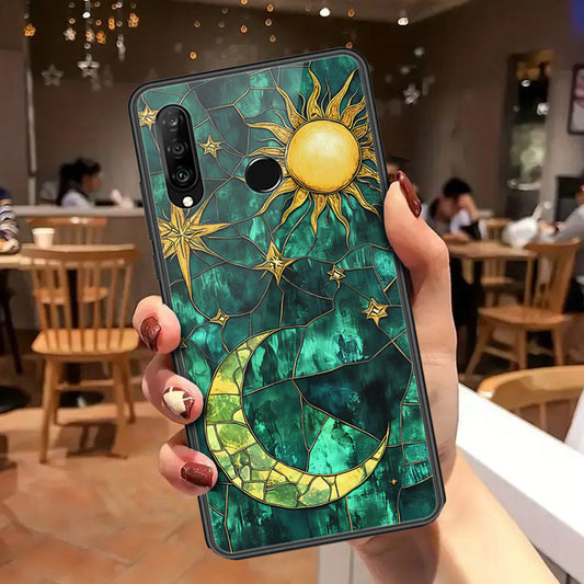 Huawei P30 lite Cover - Celestial Starry Universe Series - HQ Ultra Shine Premium Infinity Glass Soft Silicon Borders Case