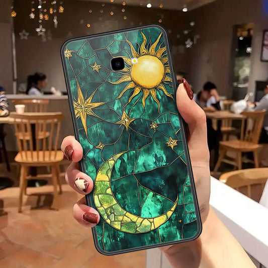 Samsung Galaxy J4 Plus Cover - Celestial Starry Universe Series - HQ Ultra Shine Premium Infinity Glass Soft Silicon Borders Case