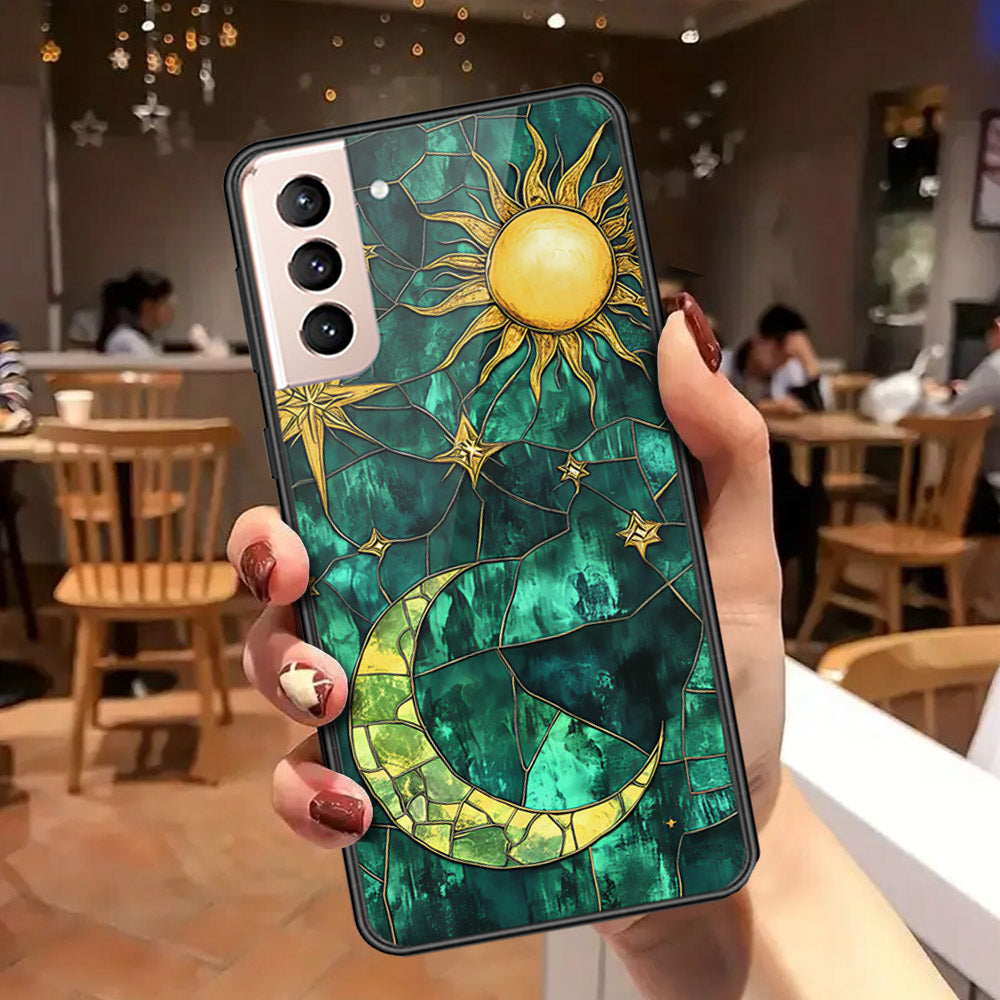 Samsung Galaxy S21 5G Cover - Celestial Starry Universe Series - HQ Ultra Shine Premium Infinity Glass Soft Silicon Borders Case