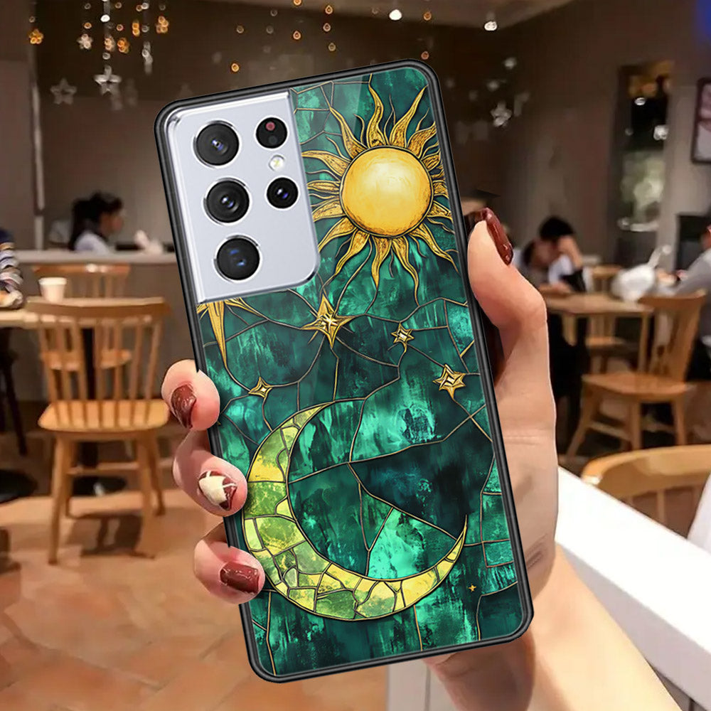 Samsung Galaxy S21 Ultra 5G Cover - Celestial Starry Universe Series - HQ Ultra Shine Premium Infinity Glass Soft Silicon Borders Case