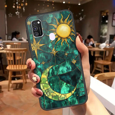 Samsung Galaxy M30s Cover - Celestial Starry Universe Series - HQ Ultra Shine Premium Infinity Glass Soft Silicon Borders Case