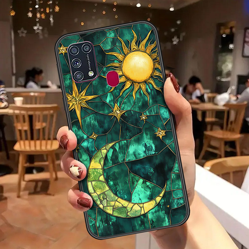 Samsung Galaxy M31 Cover - Celestial Starry Universe Series - HQ Ultra Shine Premium Infinity Glass Soft Silicon Borders Case