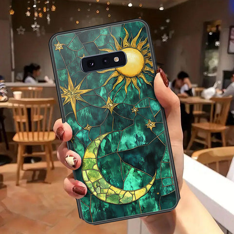Samsung Galaxy S10e Cover - Celestial Starry Universe Series - HQ Ultra Shine Premium Infinity Glass Soft Silicon Borders Case