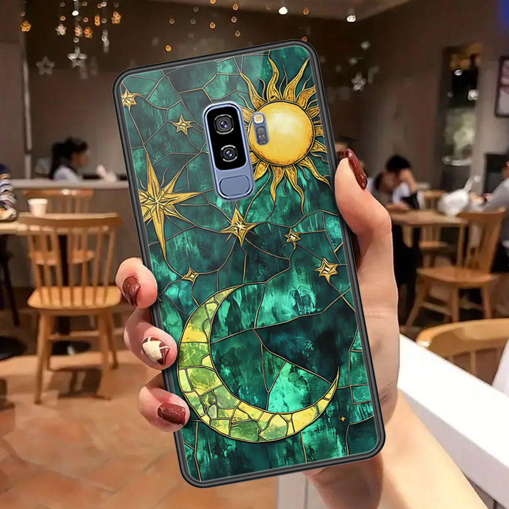 Samsung Galaxy S9 Plus Cover - Celestial Starry Universe Series - HQ Ultra Shine Premium Infinity Glass Soft Silicon Borders Case