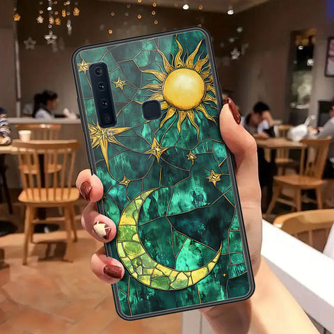 Samsung Galaxy A9 2018 Cover - Celestial Starry Universe Series - HQ Ultra Shine Premium Infinity Glass Soft Silicon Borders Case
