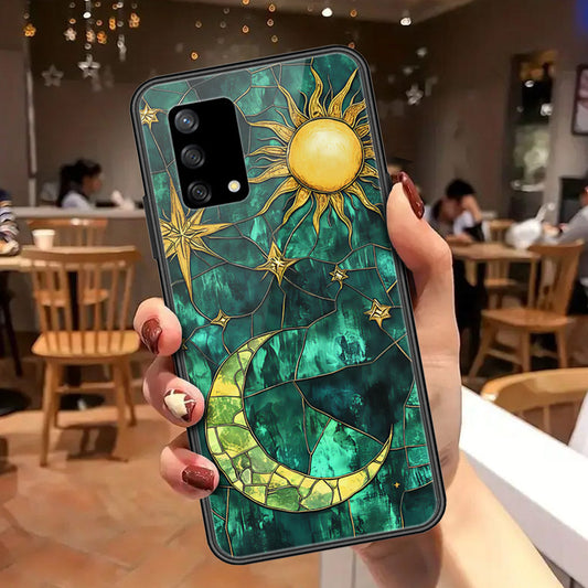 Oppo F19 Cover - Celestial Starry Universe Series - HQ Ultra Shine Premium Infinity Glass Soft Silicon Borders Case