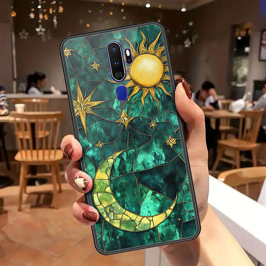 Oppo A9 2020 Cover - Celestial Starry Universe Series - HQ Ultra Shine Premium Infinity Glass Soft Silicon Borders Case