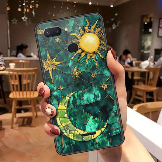 Xiaomi Redmi 6 Cover - Celestial Starry Universe Series - HQ Ultra Shine Premium Infinity Glass Soft Silicon Borders Case