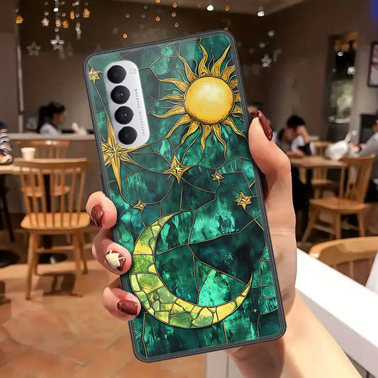Oppo Reno 4 Pro Cover - Celestial Starry Universe Series - HQ Ultra Shine Premium Infinity Glass Soft Silicon Borders Case