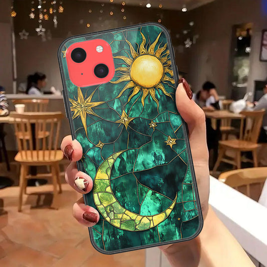 iPhone 13 Mini Cover - Celestial Starry Universe Series - HQ Ultra Shine Premium Infinity Glass Soft Silicon Borders Case