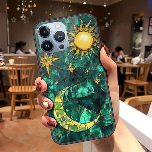 iPhone 13 Pro Max Cover - Celestial Starry Universe Series - HQ Ultra Shine Premium Infinity Glass Soft Silicon Borders Case