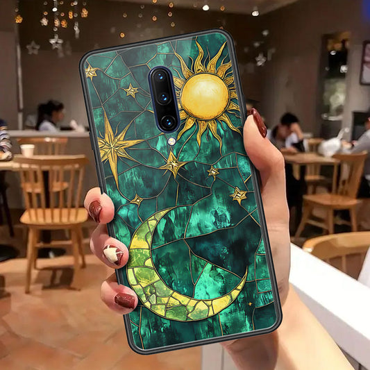 OnePlus 7 Pro Cover - Celestial Starry Universe Series - HQ Ultra Shine Premium Infinity Glass Soft Silicon Borders Case