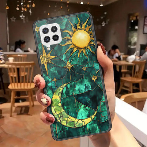Samsung Galaxy M22 Cover - Celestial Starry Universe Series - HQ Ultra Shine Premium Infinity Glass Soft Silicon Borders Case