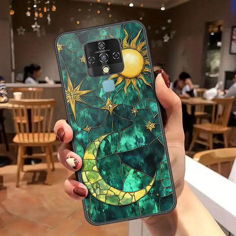 Tecno Camon 16 Cover - Celestial Starry Universe Series - HQ Ultra Shine Premium Infinity Glass Soft Silicon Borders Case